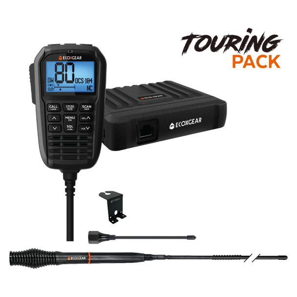 EcoXgear 5-Watt Compact Fixed Mount UHF Radio with Multi-Colour LCD Display Mic Touring Pack | Mega Office Supplies
