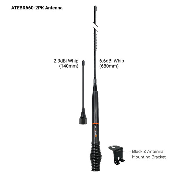 EcoXgear Fixed Mount UHF Radio with Multi-Colour LCD Display Mic 5-Watt Compact Touring Pack | Mega Office Supplies