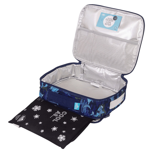 Spencil Big Cooler Lunch Bag Robo Shark with Chill Pack