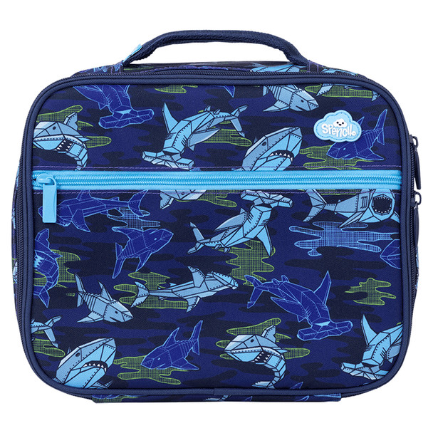 Spencil Big Cooler Lunch Bag Robo Shark with Chill Pack