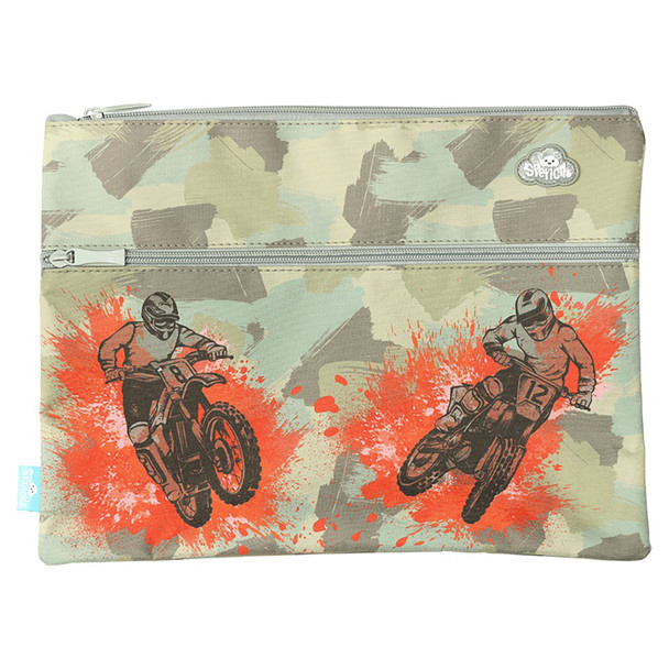 Spencil Camo Biker Twin Zip Pencil Case A4 | Mega Office Supplies