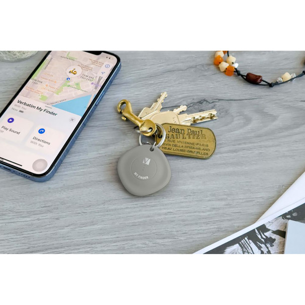 Verbatim Grey My Finder Bluetooth Tracker for iOS | Mega Office Supplies