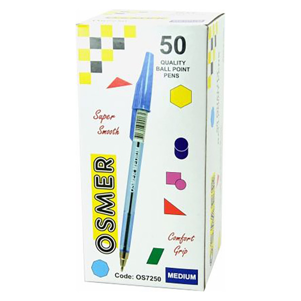 Osmer Ballpoint Pen Medium Blue Box of 50