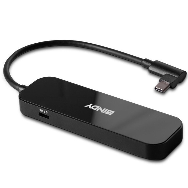 Lindy 4 Port USB 3.2 Gen 2 Type C Hub with Power Delivery
