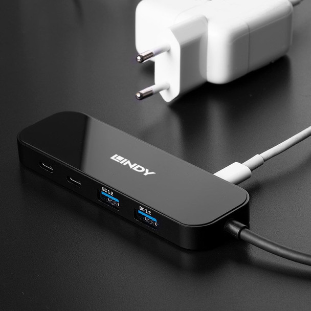 Lindy USB 3.2 Gen 2 Type C Hub 4 Port with Power Delivery