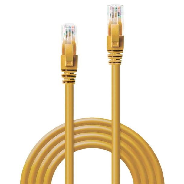 Lindy 5m Cat6 U/UTP Gigabit Network Cable Yellow