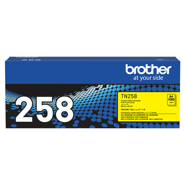 Brother TN258 Toner Cartridge 1000 Pages - Yellow | Mega Office Supplies