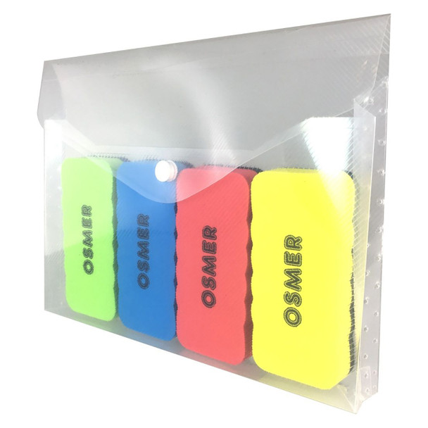 Osmer Document Wallet Gusset Button Closure A5 Clear Pack of 12
