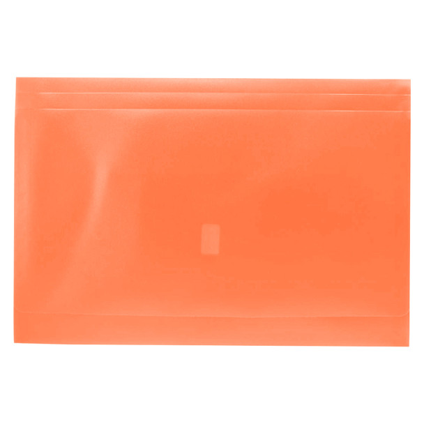 Osmer Document Wallet Foolscap with Gusset and Velcro Closure Orange Pack of 12 | Mega Office Supplies