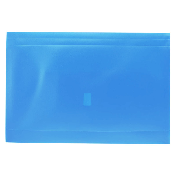 Osmer Document Wallet Foolscap Velcro Closure Light Blue Pack of 12