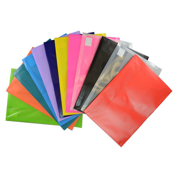 Osmer Document Wallet Foolscap Velcro Closure Assorted Pack of 12