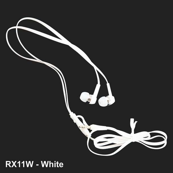 Osmer Earphones Ear Bud White with Microphone and Inline Remote | Mega Office Supplies