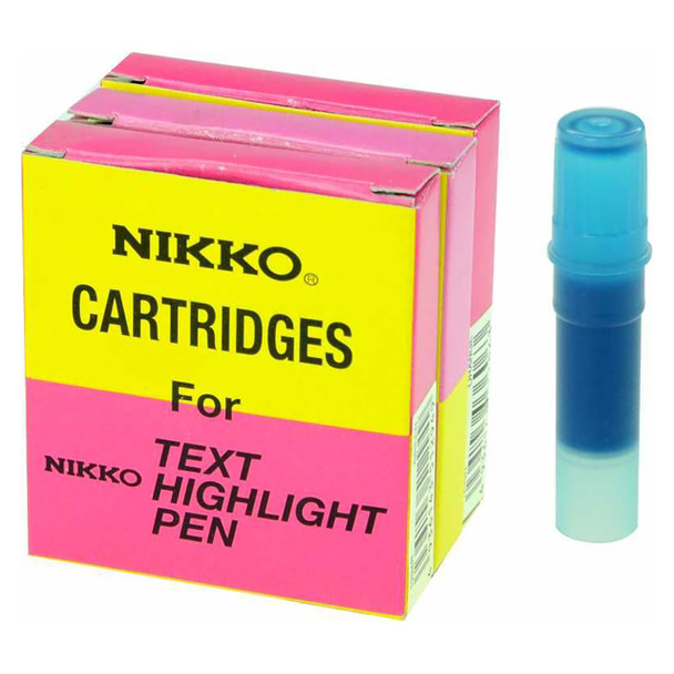 Nikko Highlighter Refill Blue Pack of 5 | Mega Office Supplies