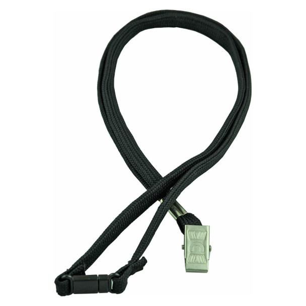 Osmer Lanyard Alligator Clip with Safety Release 45cm Black Pack 20 Box of 5 | Mega Office Supplies
