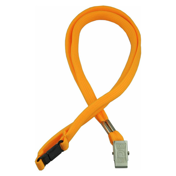 Osmer Lanyard Alligator Clip with Safety Release 45cm Yellow Pack 20 Box of 5 | Mega Office Supplies