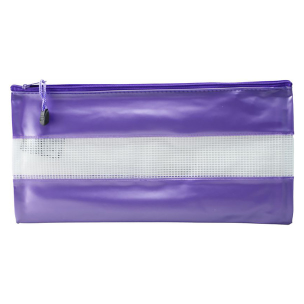 Osmer Assorted Mesh Case PVC with Coloured Bands 34 x 17cm Pack of 12