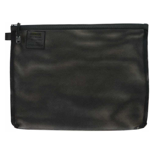 Osmer Double Mesh Nylon Net Pencil Case A5 28cm x 22.5cm Black Pack of 6 | Mega Office Supplies