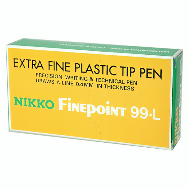 Nikko Finepoint 99-L Pen 0.4mm Red Box of 12