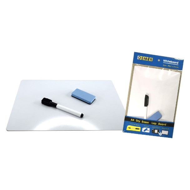 Osmer MDF Whiteboard A4 Plain Kit Pack of 12 | Mega Office Supplies