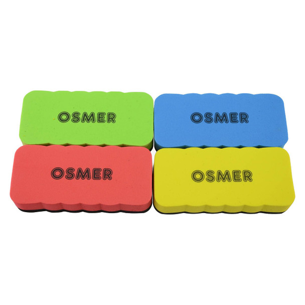 Osmer Standard Whiteboard Eraser Magnetic Assorted Box of 12