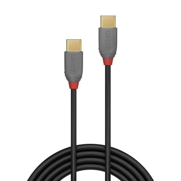 2m USB 2.0 Type C to C Cable Anthra Line Lindy