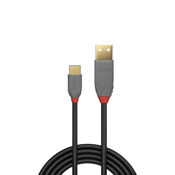 USB 2.0 Type A to C Cable Anthra Line Lindy 3m
