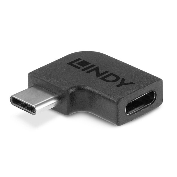 USB 3.2 Type C Male to C Female 90 Degree Adapter Lindy