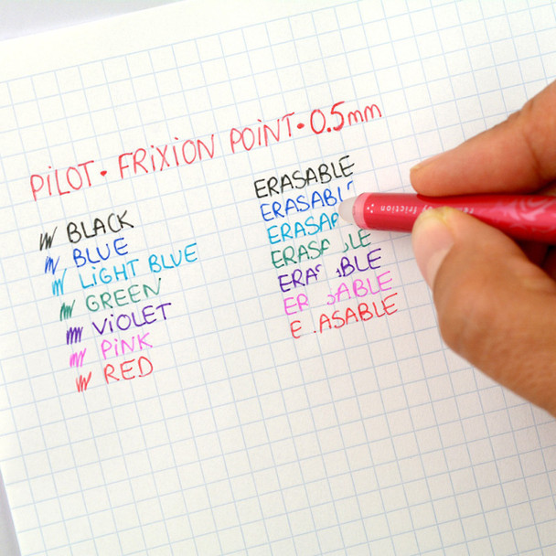 Pilot FriXion Point Black Erasable Gel Pen Ultra Fine Box of 12