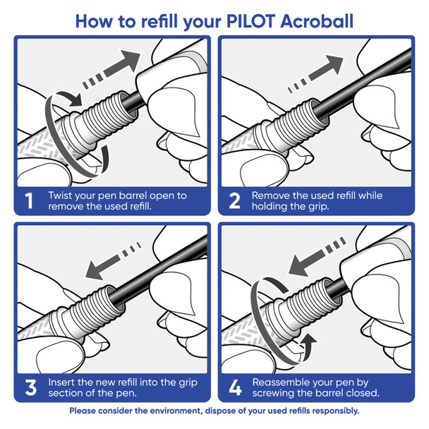 Pilot BegreeN Acroball Hybrid Ballpoint Pen Fine Black Retractable Box of 10