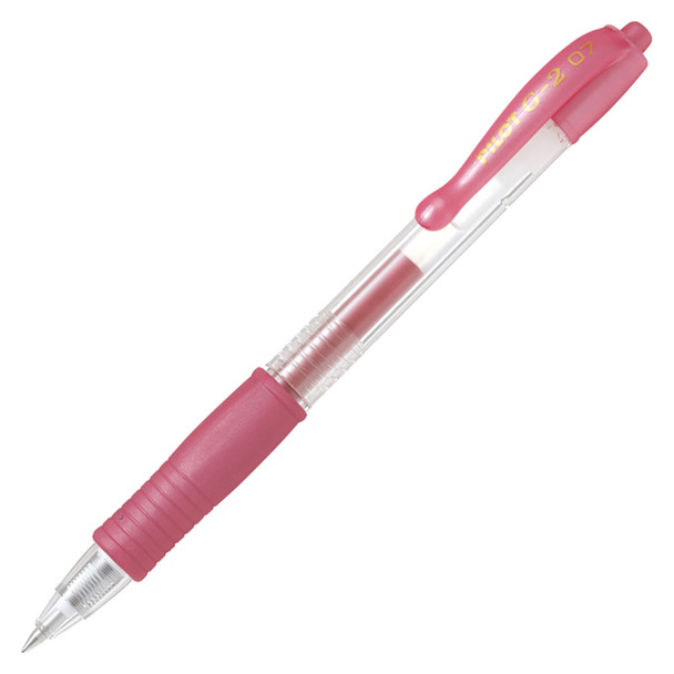 Pilot G-2 Metallic Pink Retractable Gel Pen 0.7mm Box of 12