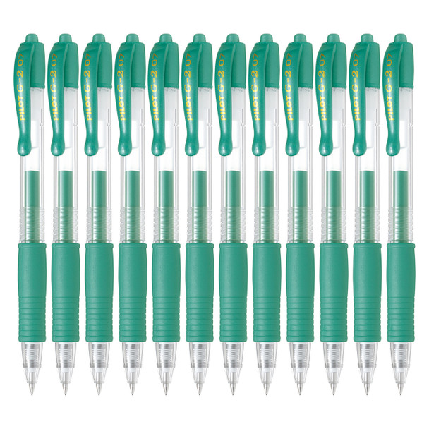 Pilot G-2 Retractable Gel Pen 0.7mm Metallic Green Box of 12