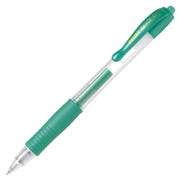 Pilot G-2 Metallic Green Retractable Gel Pen 0.7mm Box of 12