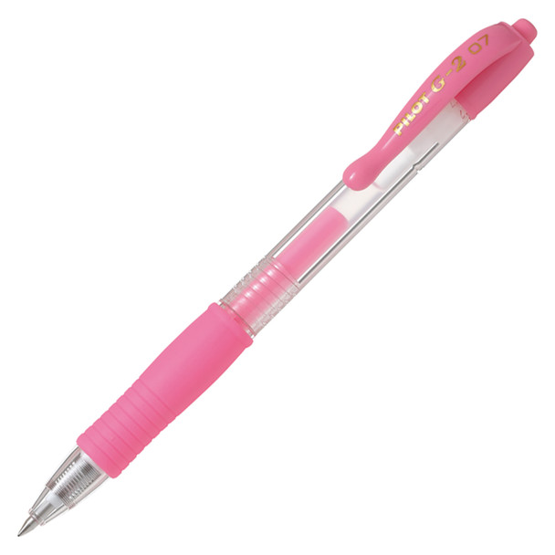 Pilot G-2 Pastel Pink Retractable Gel Pen 0.7mm Box of 12