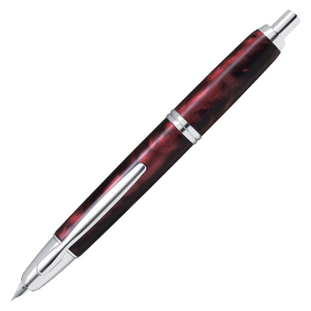 Pilot Capless SE Fountain Pen Marble Red Barrel Medium Nib