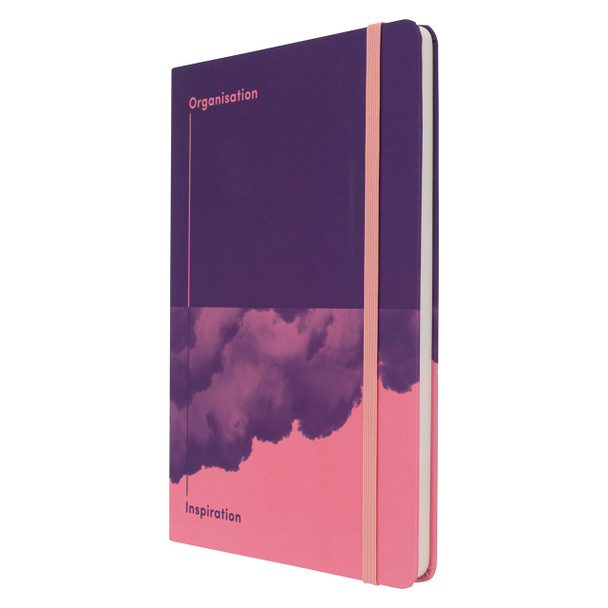 Jumble & Co Ruled Notebook Organisation and Inspiration A5 Purple Chaos and Control | Mega Office Supplies