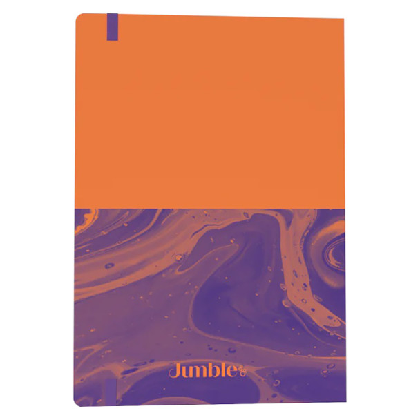 Jumble & Co Orange Chaos and Control Ruled Notebook Focus and Feel A5 | Mega Office Supplies
