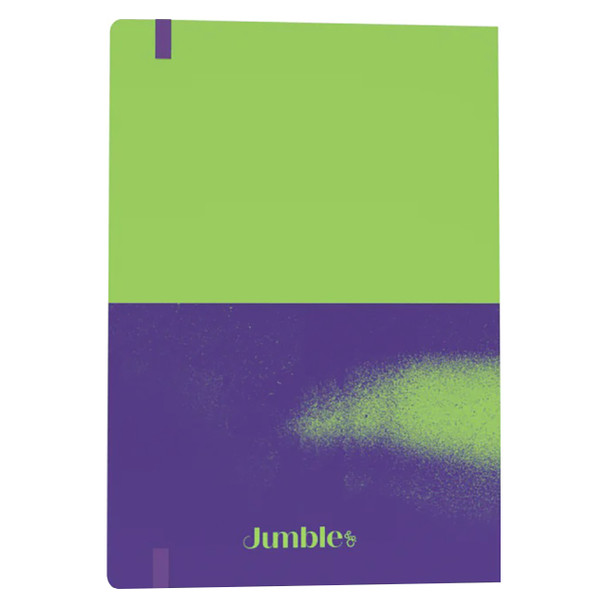 Jumble & Co Green Chaos and Control Ruled Notebook Deadlines and Doodles A5 | Mega Office Supplies