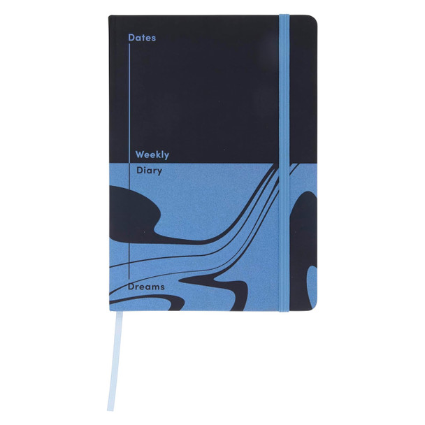 Jumble & Co Undated Week to View Diary Dates and Dreams A5 Black | Mega Office Supplies