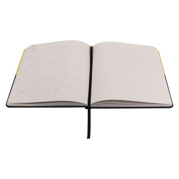 Jumble & Co Method and Magic A5 Yellow Undated Week to View Diary | Mega Office Supplies