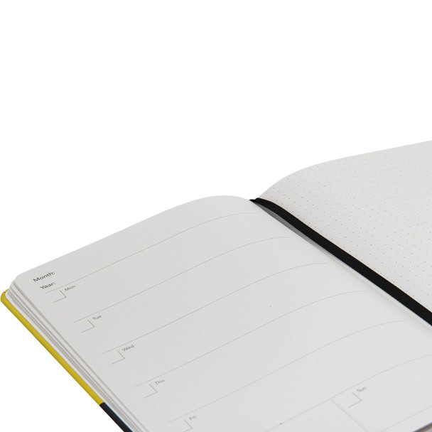 Jumble & Co A5 Yellow Undated Week to View Diary Method and Magic | Mega Office Supplies