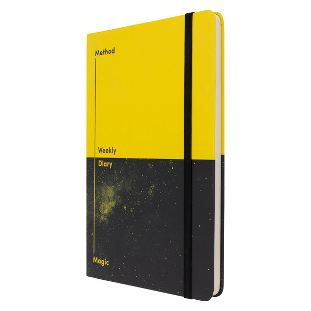 Jumble & Co Week to View Diary Method and Magic A5 Yellow Undated | Mega Office Supplies