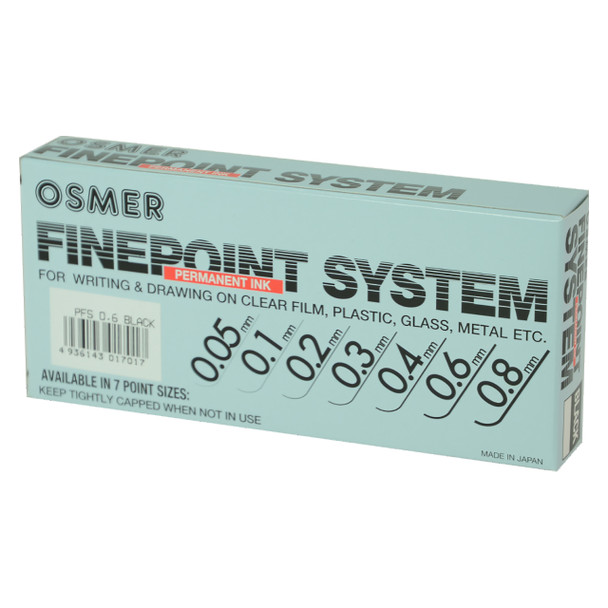 Osmer Fine Point 0.6mm Black Finepoint System Pen Box of 12 | Mega Office Supplies