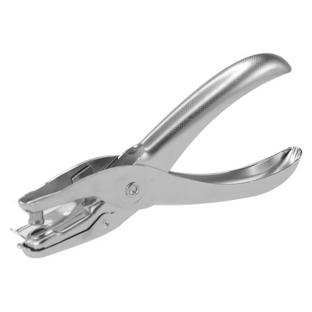Osmer Silver Genmes Metal Plier Type 1 Hole Punch 6 Sheet Capacity