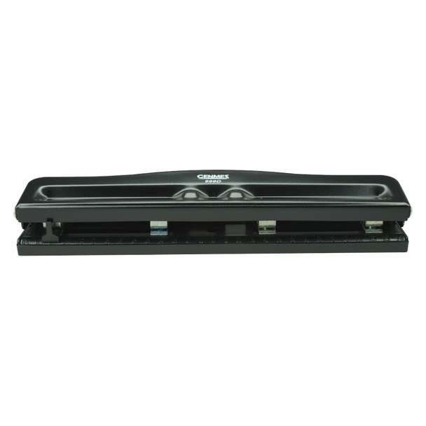 Osmer Black Genmes Metal Adjustable 4 Hole Punch 8 Sheets Capacity | Mega Office Supplies