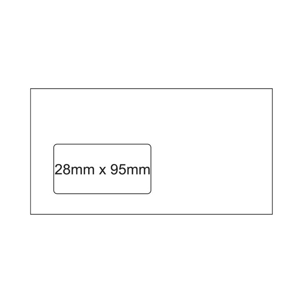 Candida Secretive Wallet Peel and Seal DL 110x220mm 100gsm Window Face Box of 500 | Mega Office Supplies