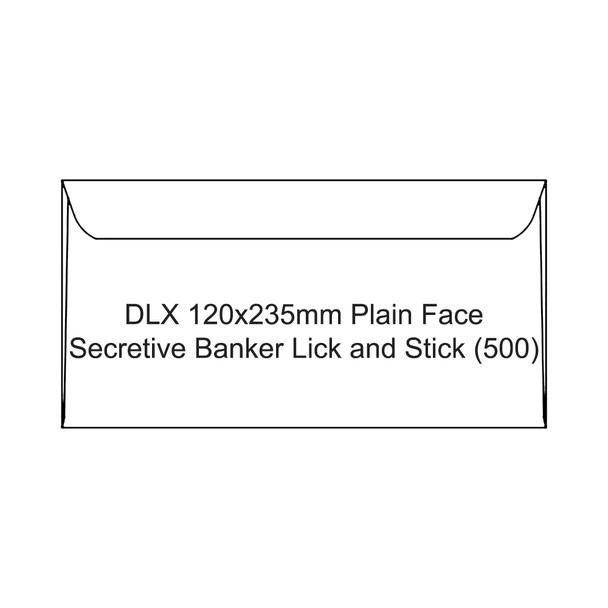 Candida DLX 120x235mm Plain Face Secretive Banker Lick and Stick Box of 500 | Mega Office Supplies