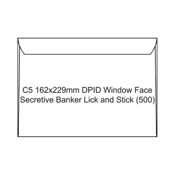 Candida C5 162x229mm DPID Window Face Secretive Banker Lick and Stick Box of 500 | Mega Office Supplies