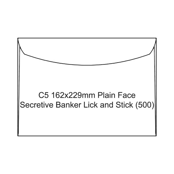 Candida C5 162x229mm Plain Face Secretive Banker Lick and Stick Box of 500 | Mega Office Supplies