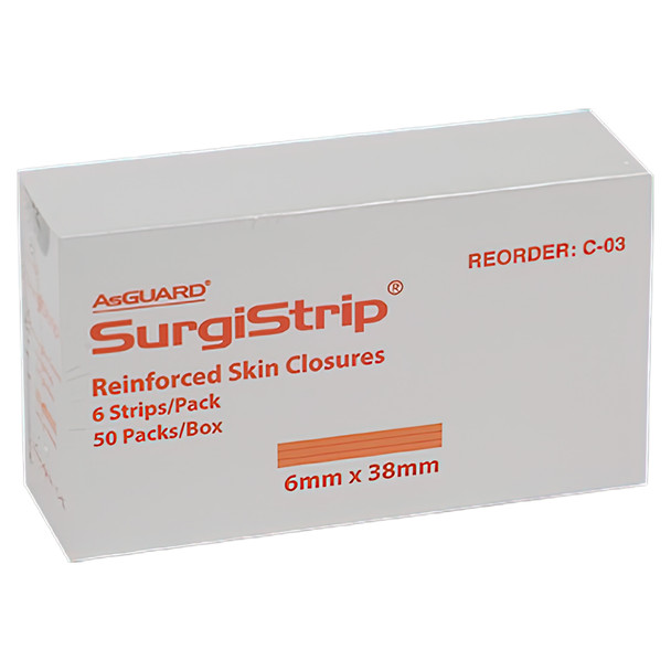 AeroPlast Wound Closure Strips 6 x 38mm Box/50 (6 Strips/Card) | Mega Office Supplies