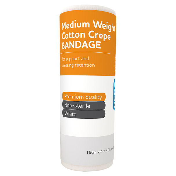 AeroCrepe Medium Cotton Crepe Bandage 15cm x 4m Wrap/12 | Mega Office Supplies